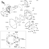 KAWASAKI, EJ800ADF 2013,EJ800ADFA 2013,EJ800AEF 2014,EJ800AEFA 2014, RIGHT ENGINE COVER(S)