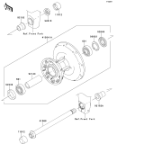 KAWASAKI, EJ800ADF 2013,EJ800ADFA 2013,EJ800AEF 2014,EJ800AEFA 2014, FRONT HUB