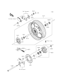 KAWASAKI, ER300AFF 2015,ER300AGF 2016, REAR HUB