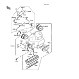 KAWASAKI, ZX900-A3 1986,ZX900-A4 1987,ZX900-A5 1988,ZX900-A5A 1988, AIR CLEANER