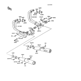 KAWASAKI, ZX900-A3 1986,ZX900-A4 1987,ZX900-A5 1988,ZX900-A5A 1988, MUFFLER(S)