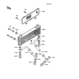 KAWASAKI, ZX900-A3 1986,ZX900-A4 1987,ZX900-A5 1988,ZX900-A5A 1988, OIL COOLER