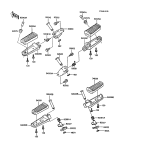 KAWASAKI, ZX900-A3 1986,ZX900-A4 1987,ZX900-A5 1988,ZX900-A5A 1988, FOOTRESTS