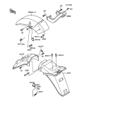 KAWASAKI, ZX900-A3 1986,ZX900-A4 1987,ZX900-A5 1988,ZX900-A5A 1988, FENDERS