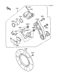 KAWASAKI, ZX900-A3 1986,ZX900-A4 1987,ZX900-A5 1988,ZX900-A5A 1988, REAR BRAKE