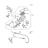 KAWASAKI, ZX900-A3 1986,ZX900-A4 1987,ZX900-A5 1988,ZX900-A5A 1988, CLUTCH MASTER CYLINDER