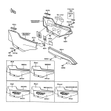 KAWASAKI, ZX900-A3 1986,ZX900-A4 1987,ZX900-A5 1988,ZX900-A5A 1988, SIDE COVERS/CHAIN COVER