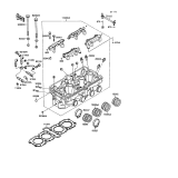 KAWASAKI, ZX750-F1 1987,ZX750-F2 1988,ZX750-F2A 1988,ZX750-F3 1989, CYLINDER HEAD