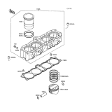 KAWASAKI, ZX750-F1 1987,ZX750-F2 1988,ZX750-F2A 1988,ZX750-F3 1989, CYLINDER/PISTON(S)