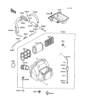 KAWASAKI, ZX750-F1 1987,ZX750-F2 1988,ZX750-F2A 1988,ZX750-F3 1989, AIR CLEANER