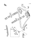 KAWASAKI, ZX750-F1 1987,ZX750-F2 1988,ZX750-F2A 1988,ZX750-F3 1989, CAMSHAFT(S)/TENSIONER