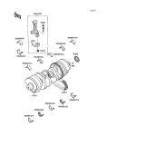 KAWASAKI, ZX750-F1 1987,ZX750-F2 1988,ZX750-F2A 1988,ZX750-F3 1989, CRANKSHAFT