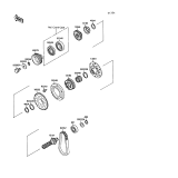 KAWASAKI, ZX750-F1 1987,ZX750-F2 1988,ZX750-F2A 1988,ZX750-F3 1989, GENERATOR SHAFT