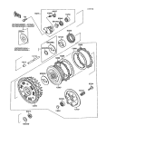 KAWASAKI, ZX750-F1 1987,ZX750-F2 1988,ZX750-F2A 1988,ZX750-F3 1989, CLUTCH
