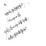 KAWASAKI, ZX750-F1 1987,ZX750-F2 1988,ZX750-F2A 1988,ZX750-F3 1989, TRANSMISSION