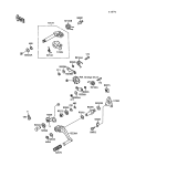 KAWASAKI, ZX750-F1 1987,ZX750-F2 1988,ZX750-F2A 1988,ZX750-F3 1989, GEAR CHANGE MECHANISM
