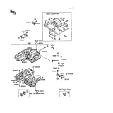 KAWASAKI, ZX750-F1 1987,ZX750-F2 1988,ZX750-F2A 1988,ZX750-F3 1989, CRANKCASE