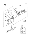 KAWASAKI, ZX750-F1 1987,ZX750-F2 1988,ZX750-F2A 1988,ZX750-F3 1989, STARTER MOTOR