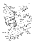 KAWASAKI, ZX750-F1 1987,ZX750-F2 1988,ZX750-F2A 1988,ZX750-F3 1989, RADIATOR