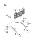 KAWASAKI, ZX750-F1 1987,ZX750-F2 1988,ZX750-F2A 1988,ZX750-F3 1989, OIL COOLER
