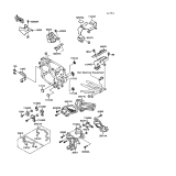 KAWASAKI, ZX750-F1 1987,ZX750-F2 1988,ZX750-F2A 1988,ZX750-F3 1989, ELECTRO BRACKET