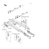 KAWASAKI, ZX750-F1 1987,ZX750-F2 1988,ZX750-F2A 1988,ZX750-F3 1989, SWINGARM