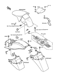 KAWASAKI, ZX750-F1 1987,ZX750-F2 1988,ZX750-F2A 1988,ZX750-F3 1989, FENDERS