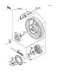 KAWASAKI, ZX750-F1 1987,ZX750-F2 1988,ZX750-F2A 1988,ZX750-F3 1989, REAR HUB