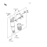 KAWASAKI, ZX750-F1 1987,ZX750-F2 1988,ZX750-F2A 1988,ZX750-F3 1989, SHOCK ABSORBER(S)