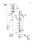 KAWASAKI, ZX750-F1 1987,ZX750-F2 1988,ZX750-F2A 1988,ZX750-F3 1989, REAR MASTER CYLINDER