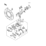 KAWASAKI, ZX750-F1 1987,ZX750-F2 1988,ZX750-F2A 1988,ZX750-F3 1989, REAR BRAKE(ZX750F-016847-   )