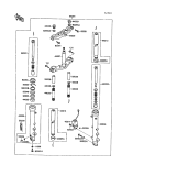 KAWASAKI, ZX750-F1 1987,ZX750-F2 1988,ZX750-F2A 1988,ZX750-F3 1989, FRONT FORK