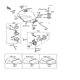 KAWASAKI, ZX750-F1 1987,ZX750-F2 1988,ZX750-F2A 1988,ZX750-F3 1989, FUEL TANK