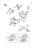 KAWASAKI, ZX750-F1 1987,ZX750-F2 1988,ZX750-F2A 1988,ZX750-F3 1989, SIDE COVERS