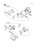 KAWASAKI, ZX750-F1 1987,ZX750-F2 1988,ZX750-F2A 1988,ZX750-F3 1989, TURN SIGNALS(BUILT ON TYPE)