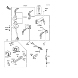 KAWASAKI, ZX750-F1 1987,ZX750-F2 1988,ZX750-F2A 1988,ZX750-F3 1989, IGNITION SWITCH