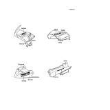 KAWASAKI, ZX750-F1 1987,ZX750-F2 1988,ZX750-F2A 1988,ZX750-F3 1989, DECALS(RED/EBONY)