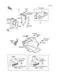 KAWASAKI, ZX750-F1 1987,ZX750-F2 1988,ZX750-F2A 1988,ZX750-F3 1989, COWLING LOWERS
