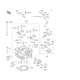 KAWASAKI, KL650-B1 1989,KL650-B2 1990,KL650-B3 1991, CYLINDER HEAD