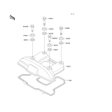 KAWASAKI, KL650-B1 1989,KL650-B2 1990,KL650-B3 1991, CYLINDER HEAD COVER