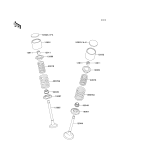 KAWASAKI, KL650-B1 1989,KL650-B2 1990,KL650-B3 1991, VALVE