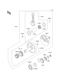 KAWASAKI, KL650-B1 1989,KL650-B2 1990,KL650-B3 1991, CRANKSHAFT