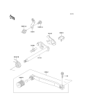 KAWASAKI, KL650-B1 1989,KL650-B2 1990,KL650-B3 1991, GEAR CHANGE MECHANISM