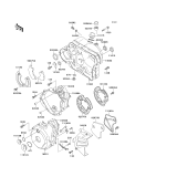KAWASAKI, KL650-B1 1989,KL650-B2 1990,KL650-B3 1991, ENGINE COVER