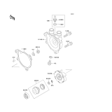 KAWASAKI, KL650-B1 1989,KL650-B2 1990,KL650-B3 1991, WATER PUMP