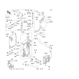 KAWASAKI, KL650-B1 1989,KL650-B2 1990,KL650-B3 1991, RADIATOR