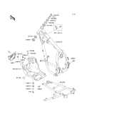 KAWASAKI, KL650-B1 1989,KL650-B2 1990,KL650-B3 1991, FRAME
