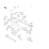 KAWASAKI, KL650-B1 1989,KL650-B2 1990,KL650-B3 1991, SWING ARM