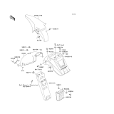 KAWASAKI, KL650-B1 1989,KL650-B2 1990,KL650-B3 1991, FENDER