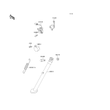 KAWASAKI, KL650-B1 1989,KL650-B2 1990,KL650-B3 1991, STAND